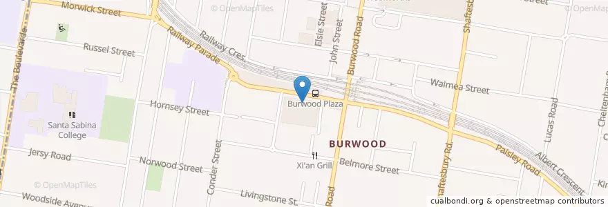 Mapa de ubicacion de Subway en 오스트레일리아, New South Wales, Burwood Council, 시드니.