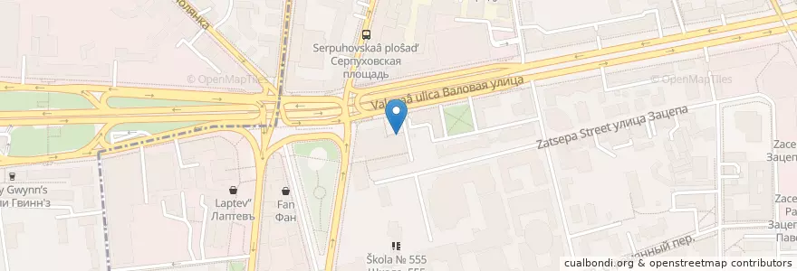 Mapa de ubicacion de Кофемания en Rusia, Центральный Федеральный Округ, Москва, Центральный Административный Округ, Район Замоскворечье.