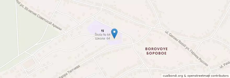 Mapa de ubicacion de СОШ № 64 en Russia, Distretto Federale Centrale, Oblast' Di Voronež, Городской Округ Воронеж.