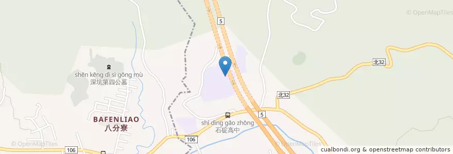 Mapa de ubicacion de 圖書館 en Tayvan, 新北市, 石碇區.