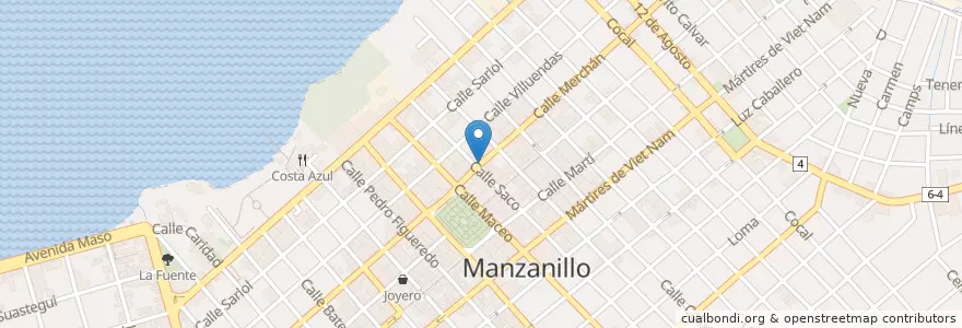 Mapa de ubicacion de Cajeros en Küba, Granma, Manzanillo, Ciudad De Manzanillo.