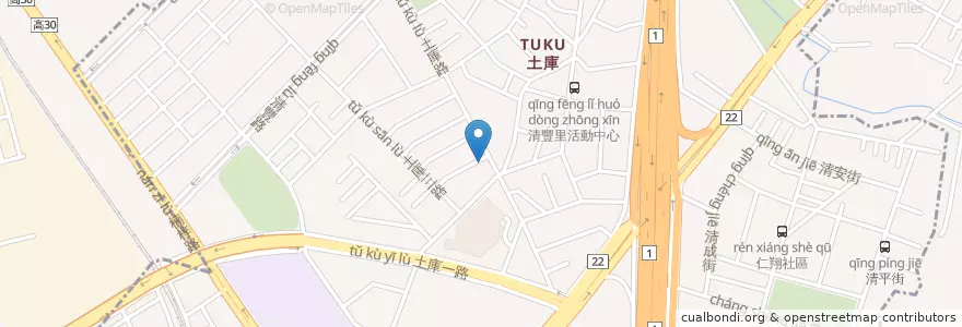 Mapa de ubicacion de 阿賢麵店 en Taiwan, Kaohsiung, 楠梓區.