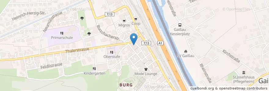 Mapa de ubicacion de Dr. Gottfried Hoby en Suiza, San Galo, Wahlkreis Rheintal, Rheineck.