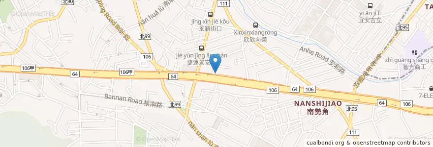 Mapa de ubicacion de 達美樂 en Тайвань, Новый Тайбэй, 中和區.