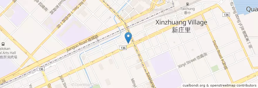 Mapa de ubicacion de 台中肉圓 en Taiwán, Taichung.