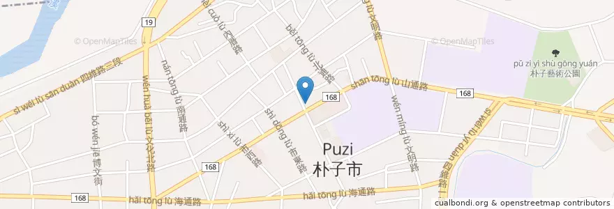 Mapa de ubicacion de 朴子市農會﹝信用部﹞ en Taiwan, Provincia Di Taiwan, Contea Di Chiayi, 朴子市.