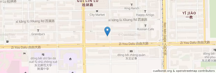 Mapa de ubicacion de Mrs. Sushi en China, Jilin, 长春市, 朝阳区, 桂林街道.