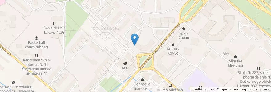 Mapa de ubicacion de Альфа-Банк en Russia, Distretto Federale Centrale, Москва, Западный Административный Округ, Район Кунцево.