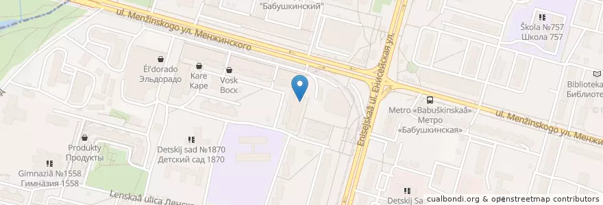 Mapa de ubicacion de Альфа-Банк en ロシア, 中央連邦管区, モスクワ, Северо-Восточный Административный Округ, Бабушкинский Район.