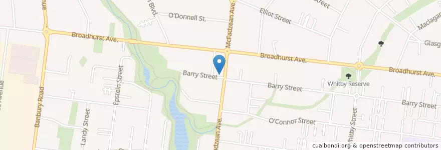 Mapa de ubicacion de Red Spoon Cafe en Australien, Victoria, City Of Darebin.