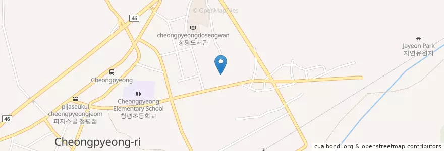Mapa de ubicacion de 감리교회 어린이집 en 대한민국, 경기도, 가평군.