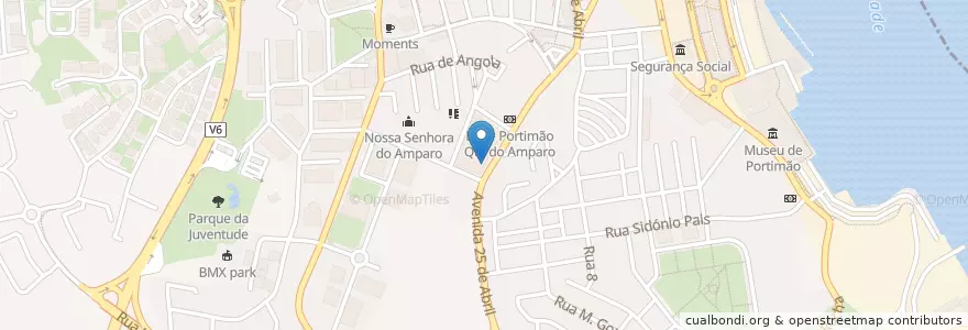 Mapa de ubicacion de Ginga en Португалия, Алгарве, Алгарви, Faro, Portimão, Portimão.