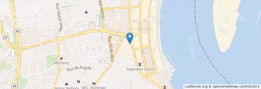 Mapa de ubicacion de O Cantinho da Ana en Portogallo, Algarve, Algarve, Faro, Portimão, Portimão.