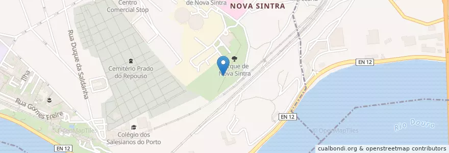 Mapa de ubicacion de Fonte da Rua Garrett en 葡萄牙, 北部大區, Área Metropolitana Do Porto, Porto, Porto, Bonfim.