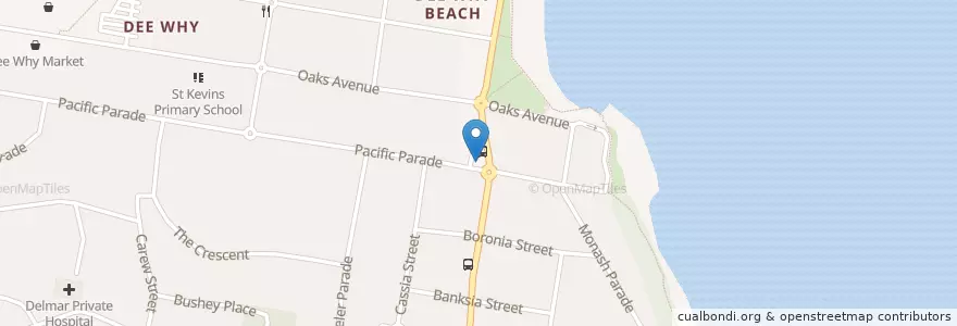 Mapa de ubicacion de JB & Sons en Australie, Nouvelle Galles Du Sud, Sydney, Northern Beaches Council.