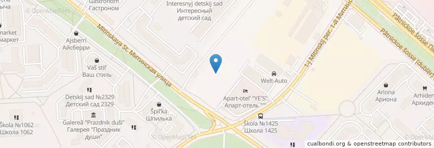 Mapa de ubicacion de Бир Батл+ en 러시아, Центральный Федеральный Округ, Москва, Северо-Западный Административный Округ, Район Митино.