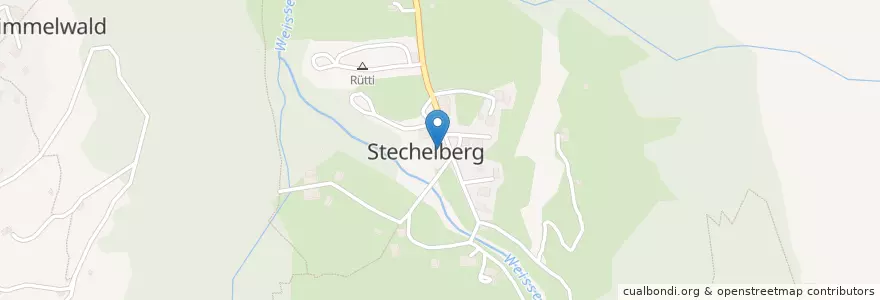 Mapa de ubicacion de Hotel Restaurant Stechelberg en 瑞士, 伯尔尼, Verwaltungsregion Oberland, Verwaltungskreis Interlaken-Oberhasli, Lauterbrunnen.