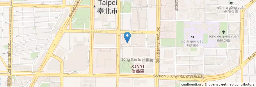 Mapa de ubicacion de 麥當勞 en 臺灣, 新北市, 臺北市, 信義區.