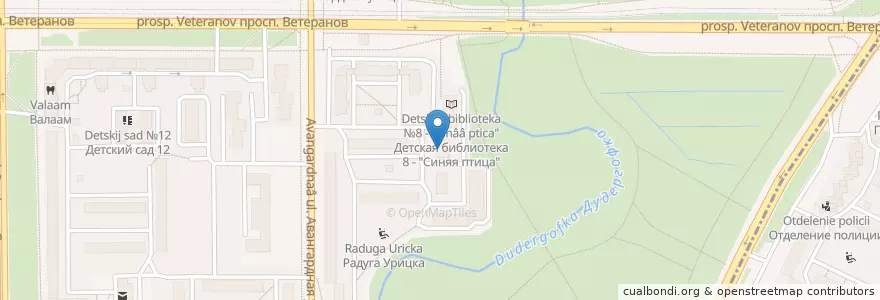 Mapa de ubicacion de вечерний Питер en Russia, Northwestern Federal District, Leningrad Oblast, Saint Petersburg, Красносельский Район, Округ Урицк.