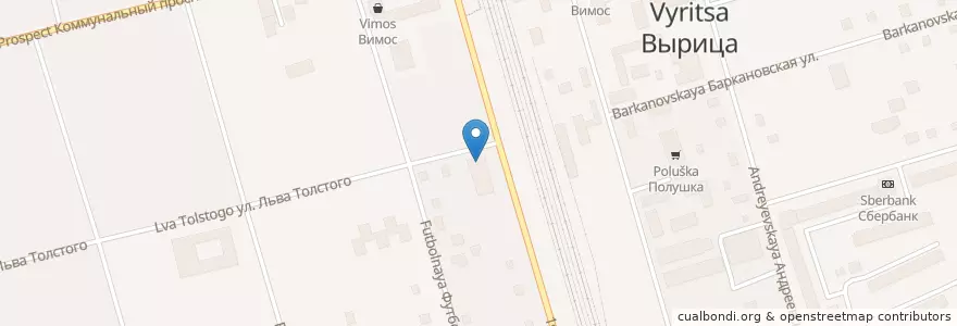 Mapa de ubicacion de Баскин Робинс en Russia, Northwestern Federal District, Leningrad Oblast, Gatchinsky District, Вырицкое Городское Поселение.