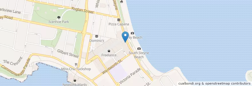 Mapa de ubicacion de Manly Greenhouse en Australië, Nieuw-Zuid-Wales, Sydney, Northern Beaches Council.