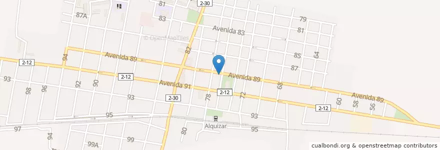 Mapa de ubicacion de Policlínico Gabriel Cubría en Cuba, Artemisa, Alquízar.