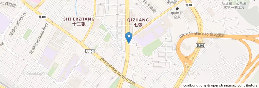 Mapa de ubicacion de 惠安犬貓醫院 en Tayvan, 新北市, 新店區.