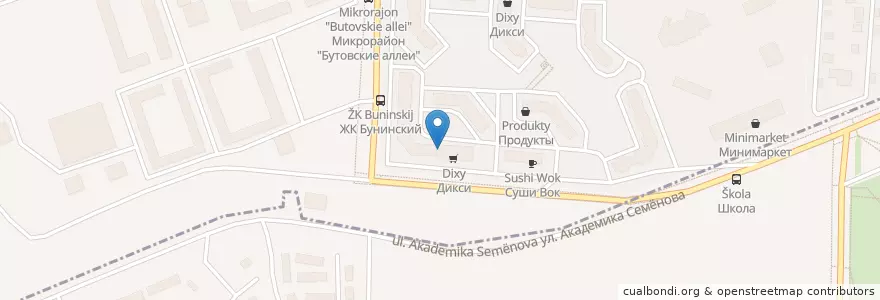 Mapa de ubicacion de Сбербанк en 러시아, Центральный Федеральный Округ, Москва, Юго-Западный Административный Округ.