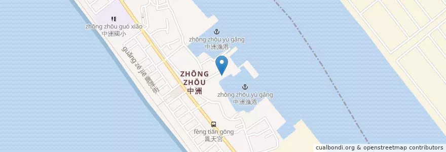 Mapa de ubicacion de 阿淳烏魚子行 en Тайвань, Гаосюн, 旗津區.