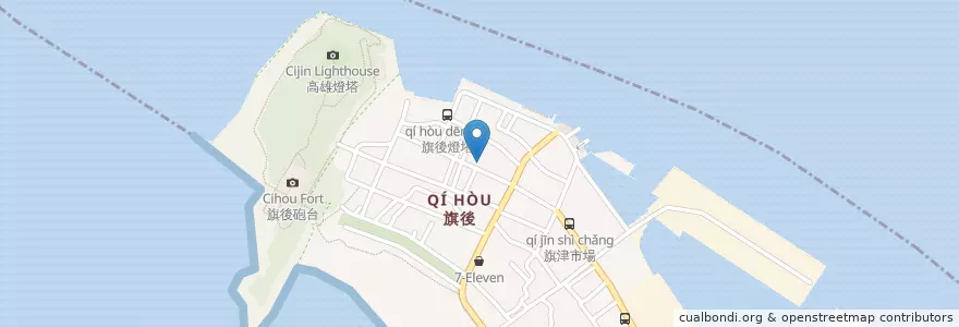Mapa de ubicacion de 椪嫂蕃薯椪 en Taiwán, Kaohsiung, 旗津區.