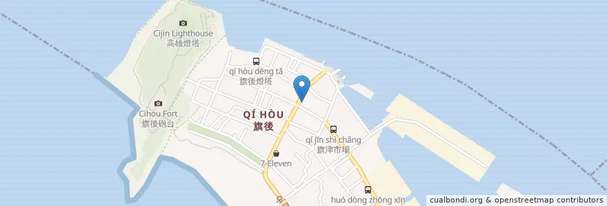 Mapa de ubicacion de 蕃茄切盤 en Taïwan, Kaohsiung, 旗津區.