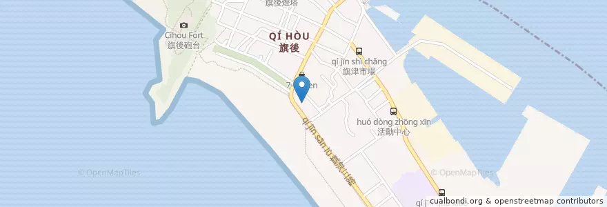 Mapa de ubicacion de 阿蘭姨烤魷魚 en Taiwán, Kaohsiung, 旗津區.