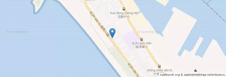 Mapa de ubicacion de 麥味登 en Taiwán, Kaohsiung, 旗津區.