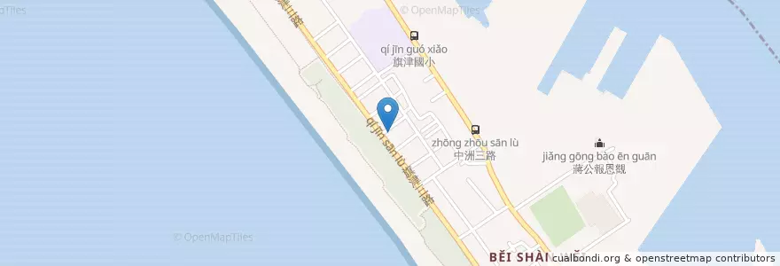 Mapa de ubicacion de 古早味什錦麵 en Tayvan, Kaohsiung, 旗津區.