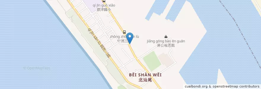 Mapa de ubicacion de 阿美越南美食館 en Тайвань, Гаосюн, 旗津區.