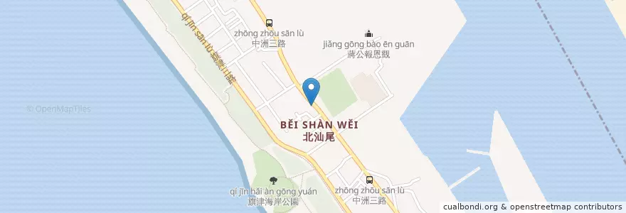 Mapa de ubicacion de 阿亮香雞排 en Taiwan, Kaohsiung, 旗津區.