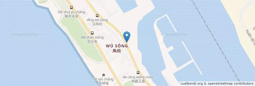 Mapa de ubicacion de 無名早餐店 en 臺灣, 高雄市, 旗津區.