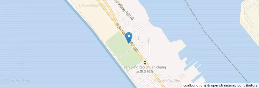 Mapa de ubicacion de 旗津吉勝海產 en Taiwan, Kaohsiung, Qijin.