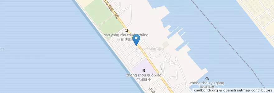 Mapa de ubicacion de bolo makanan indonesia en Тайвань, Гаосюн, 旗津區.