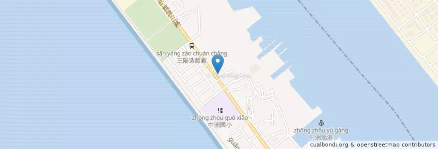 Mapa de ubicacion de 阿娟自助餐 en 臺灣, 高雄市, 旗津區.