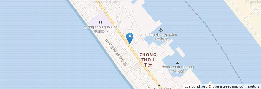 Mapa de ubicacion de 旗津鹹酥雞 en تايوان, كاوهسيونغ, 旗津區.