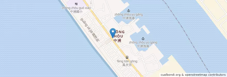 Mapa de ubicacion de 富仔煎餃 en 臺灣, 高雄市, 旗津區.