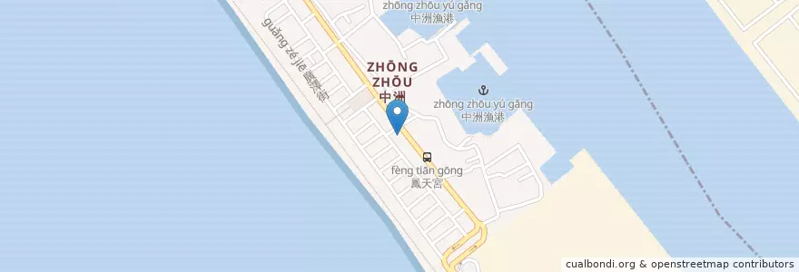 Mapa de ubicacion de 一品味素食旗津總店 en Tayvan, Kaohsiung, 旗津區.
