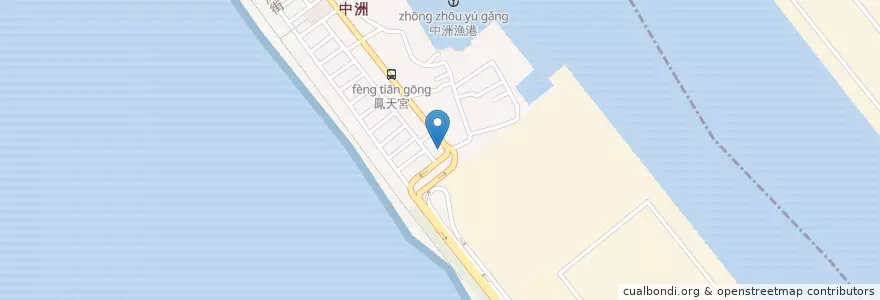 Mapa de ubicacion de 中海岸海產 en 臺灣, 高雄市, 旗津區.