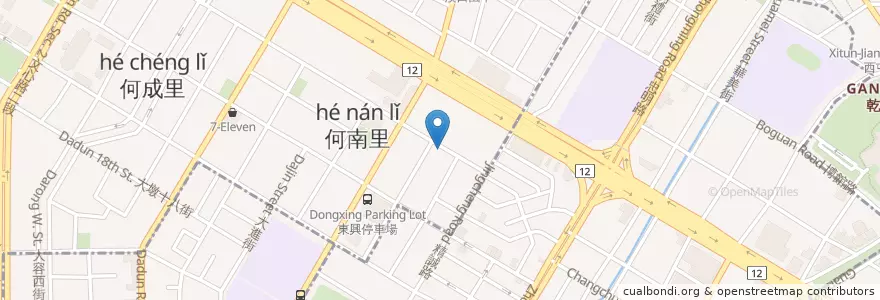 Mapa de ubicacion de Session en Taiwan, 臺中市, 西區.
