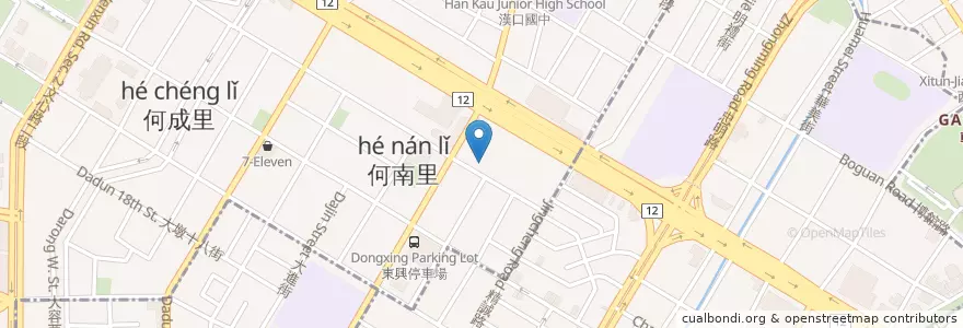 Mapa de ubicacion de 老食麵線糊 en Taiwán, Taichung.