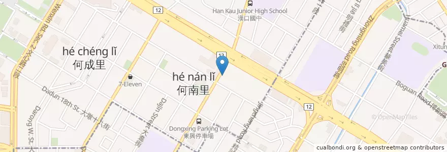 Mapa de ubicacion de 嘉味鮮 en 타이완, 타이중 시.