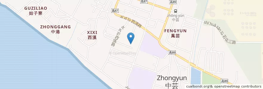 Mapa de ubicacion de 佳芬美食飯館 en Taiwán.
