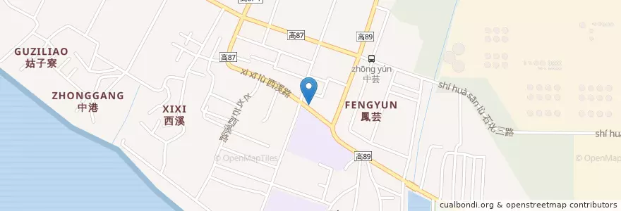 Mapa de ubicacion de 阿清排骨麵 en 타이완.