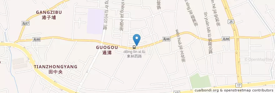 Mapa de ubicacion de 麵理師鍋燒麵 en Taiwan, Kaohsiung, 林園區.